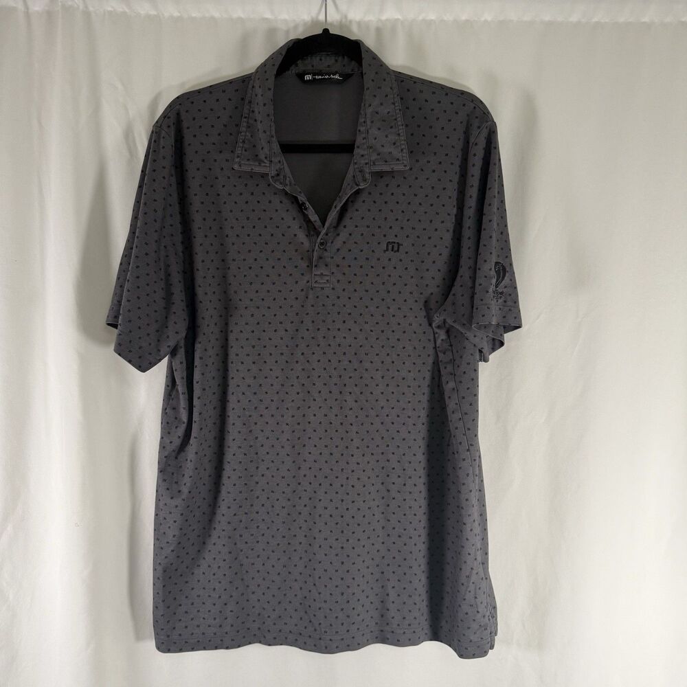 Travis Mathew Hard Rock Golf Club Polo Men's XL Grey Short Sleeve Pullover